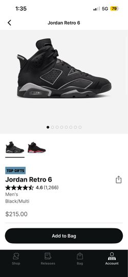 Men’s Size 11 Jordan 6 retro