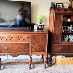 Antique Buffet And Hutch