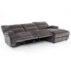 Pacifica Gray 3 Piece Power Reclining Left Arm Facing Sectional