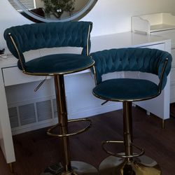 Modern Swivel Bar Stools Set of 2