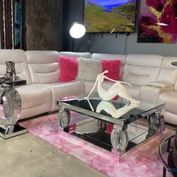 Beautiful Furniture Sofa Sectional C 3Power Recliners On Sale Now For $2499 Color White&Gray available 