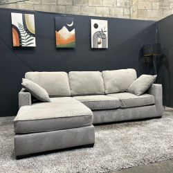 Beautiful Microfiber Sectional Sofa with Reversible Chaise - Delivery Available!