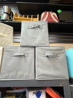 Gray Storage Bins