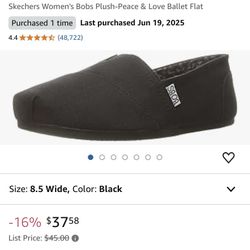 Skechers Women's Bobs Plush-Peace & Love Ballet Flat