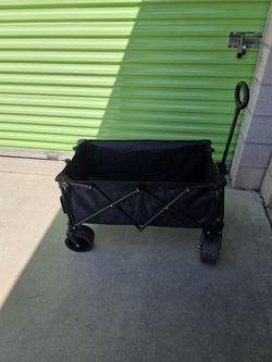 Folding Wagon Carts With Adjustable Handle/collapsible Beach Wagon with Big Wheels for Sand