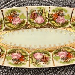 Vintage Royal Vienna Porcelain Trinket / Relish Tray