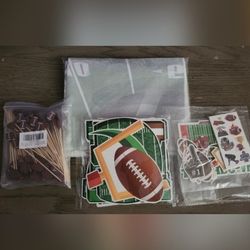Football Party Decorations Set - Green and Brown