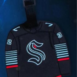 2026 Seattle Kraken Luggage Tag 3rd Jersey Brand New 