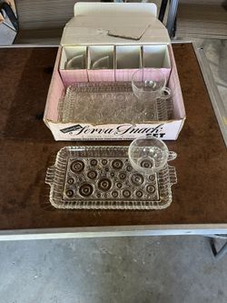 Vintage Tea / Snack Set 4 Plates 4cups