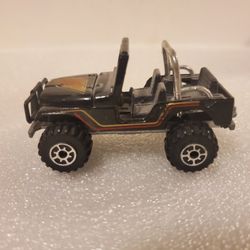 Vintage 1982 Road Champs Coyotes Black 4X4 Jeep Diecast 1/56 Scale