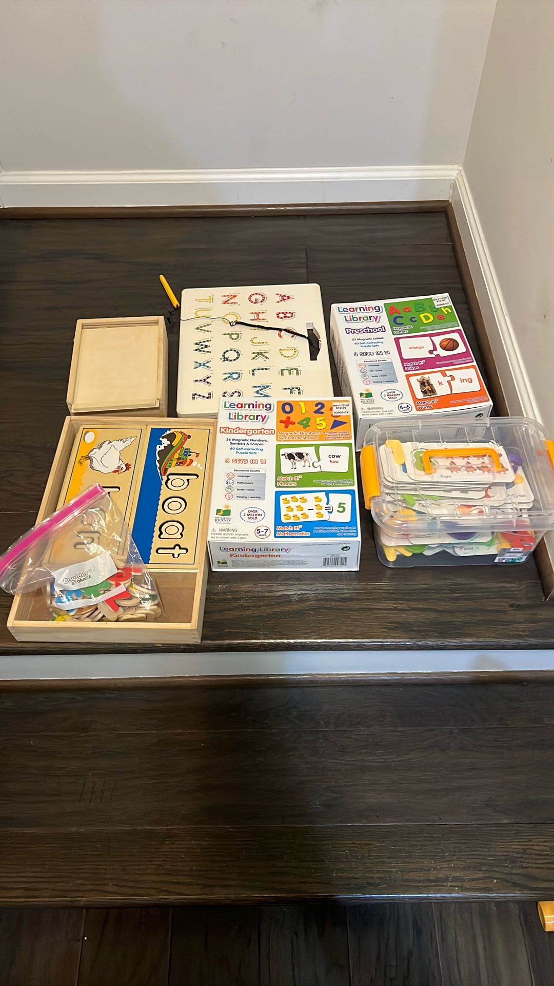 Kids educational cards and board game