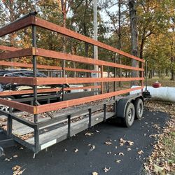 Trailer With Rails - Utility (tandem Axle)