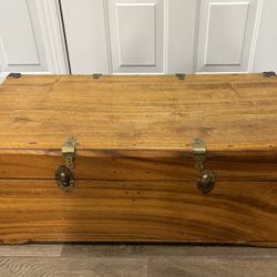 Vintage Wood Locker Style Chest (38” L x 20” W x 14” H)