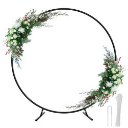 6.6ft Black Metal Circle Backdrop Stand 