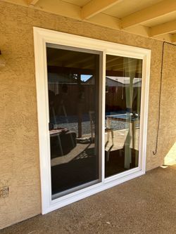 White Sliding Glass Patio Door
