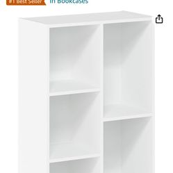 Bookcase / Book / Storage , 5-Cube, White