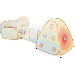 Kids play tent with tunnel and 340 toy balls