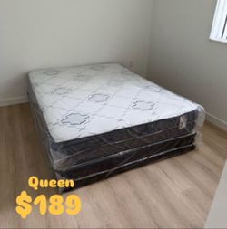 Queen Mattress Set – Medium – Brand New – Delivery Available 🚚