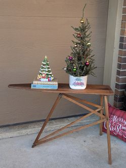 Antique National Children's Wood Ironing Board Table Chicago #34 This Folds