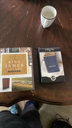 Holy bible and the king James study bible