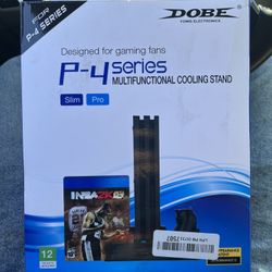 Vertical Stand for PS4/PS4 Slim/PS4 Pro - Cooling Fan with PS4 Charger Controller Charging Station w