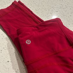 Red Lululemon Leggings- Barely Worn 