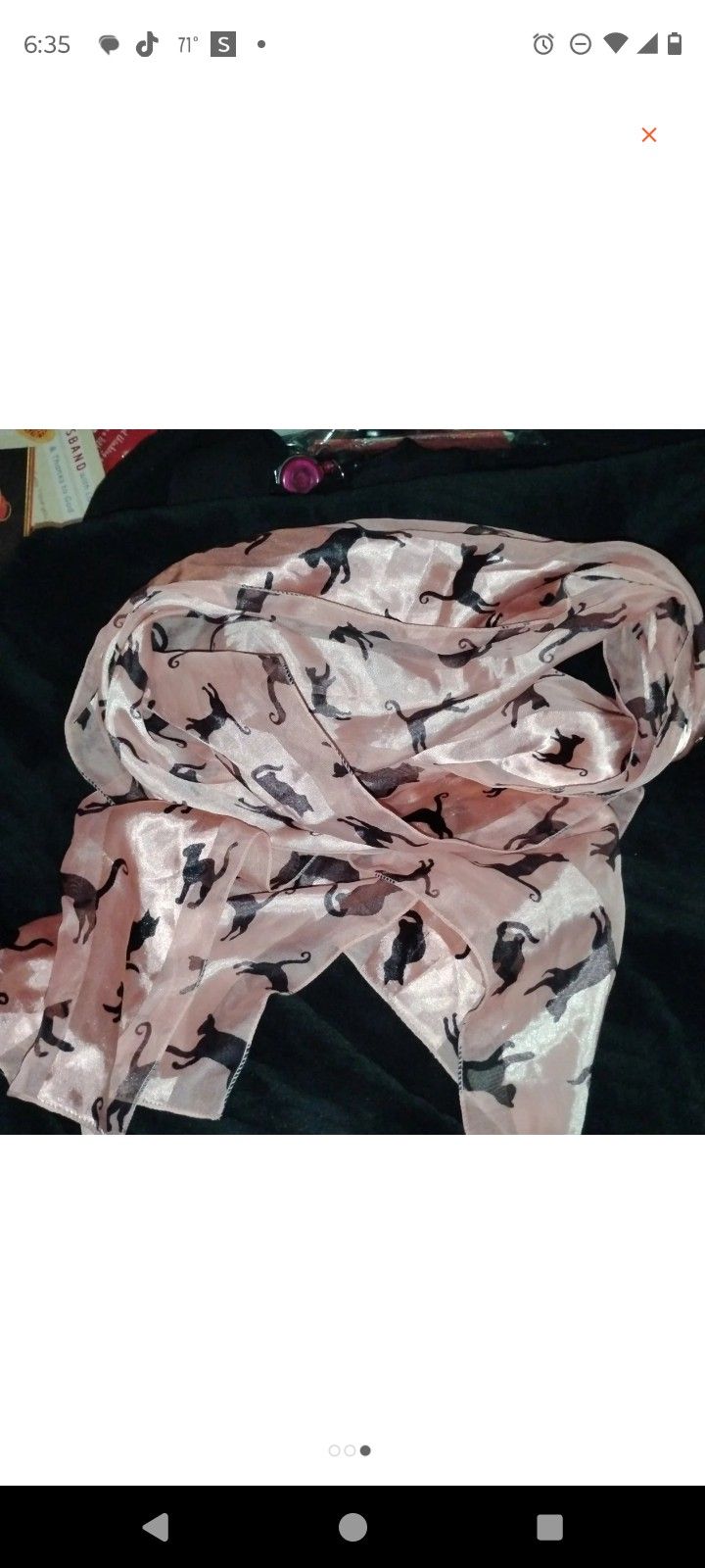 Satin cat Scarf