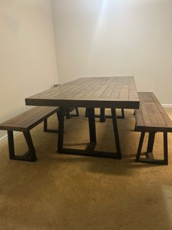 ✨ Farmhouse Dining Table Set – $450 OBO ✨