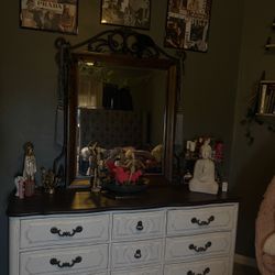 Vintage Dresser With Mirror