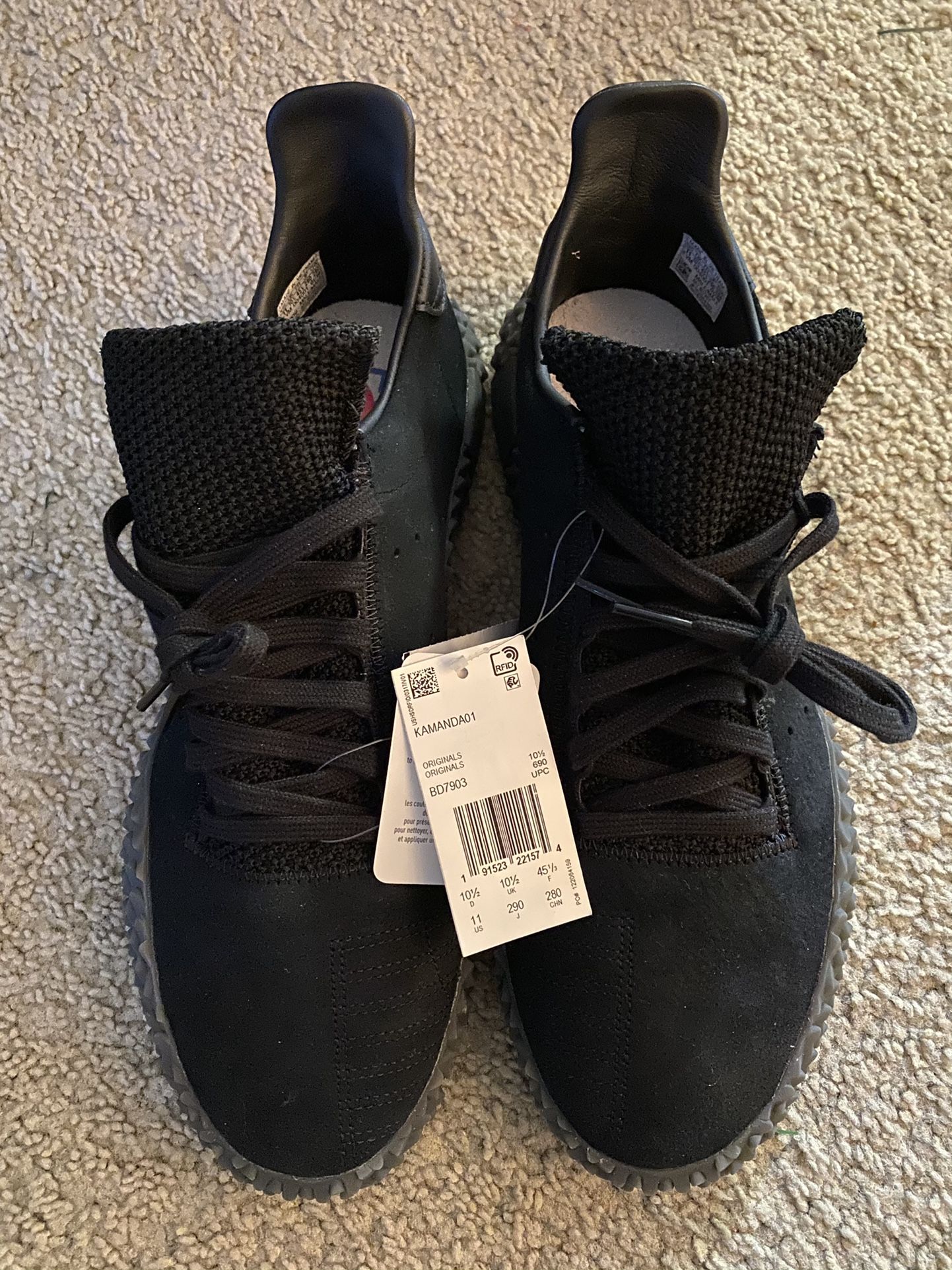 Adidas Kamanda (Size 11) 01 Men's Shoes Core Black Carbon BD7903