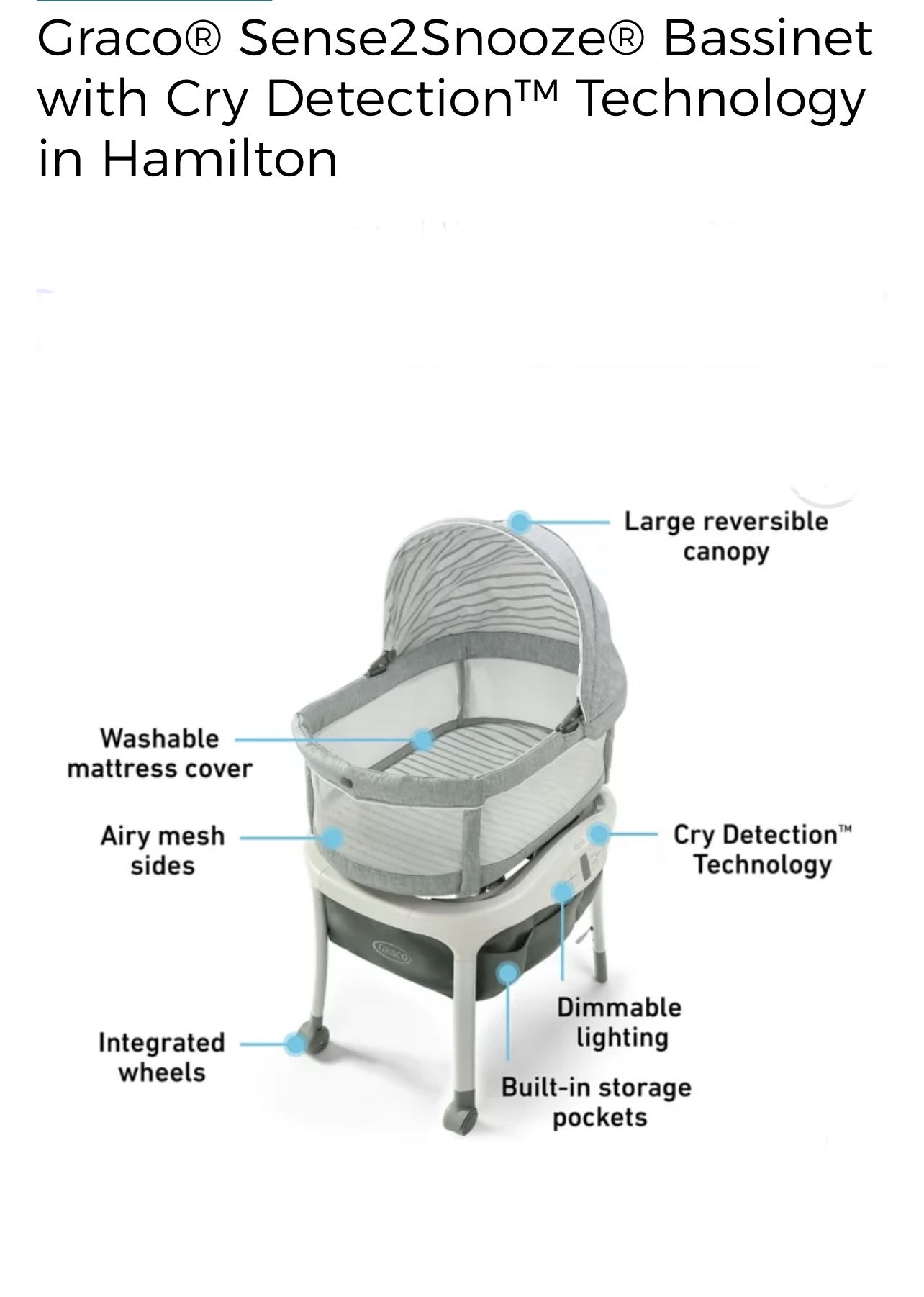 Cry Detection Graco Rocker Bassinet Graco Rocking Bassinet