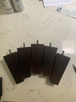 Dark brown wood replacement couch/futon legs