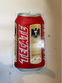 Tecate beer metal sign