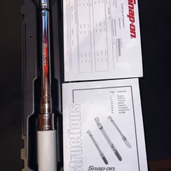 Brand New Snap On 3/8 Torque Wrench  - Adjustable Click-Type Flex-Head Torque Wrench (5-75 ft-) 
