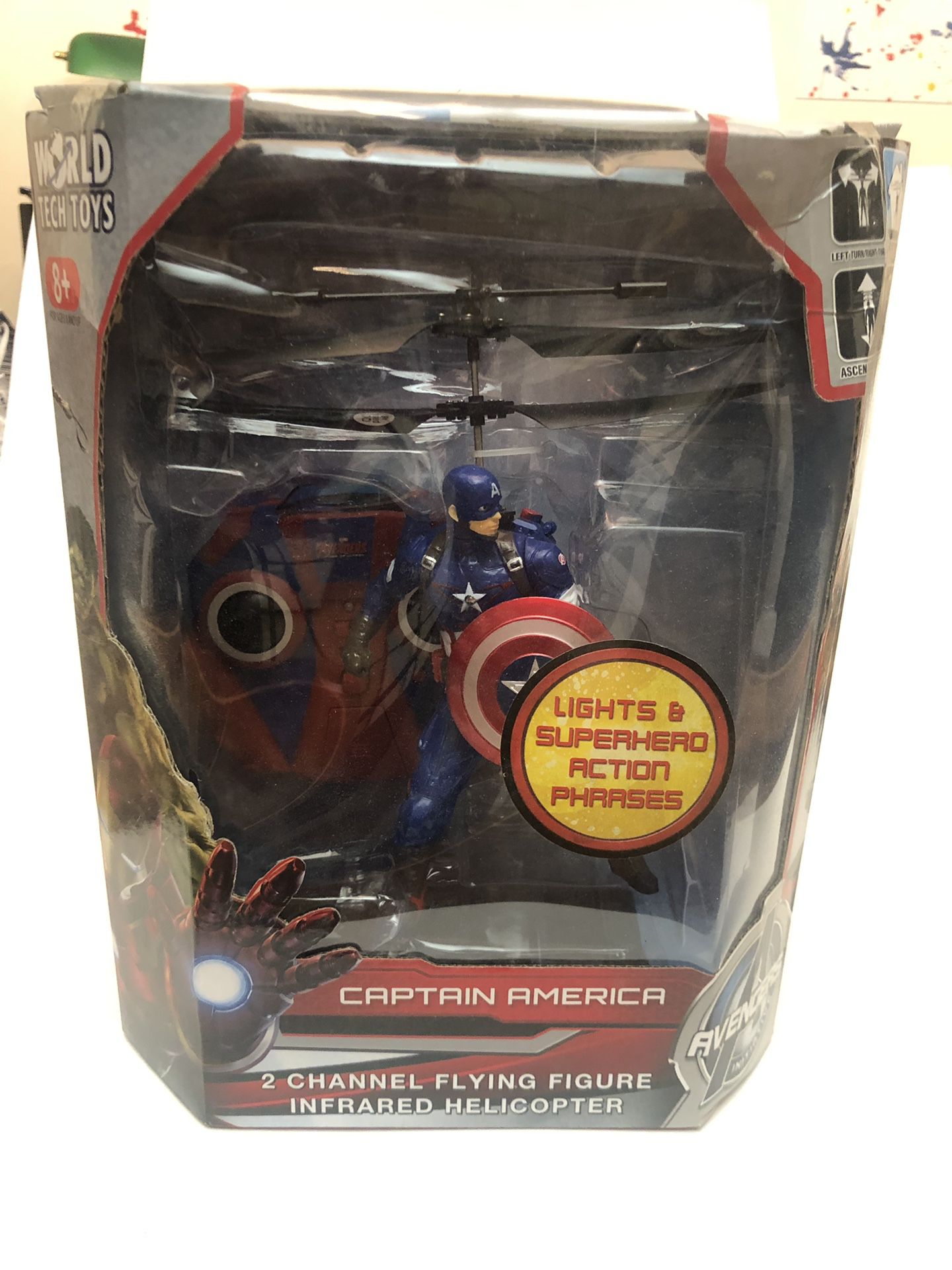 World Tech Toys Marvel Captain America 2 Channel Figure Infrared Helicopter