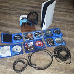PS5 Disk Drive/Blu Ray Compatible Bundle Games Accessories 