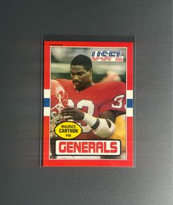 1985 Topps USFL -  Maurice Carthon - Card 78 - Mint - New York Giants  Star