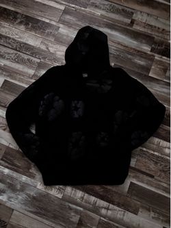 black Denim tear hoodie