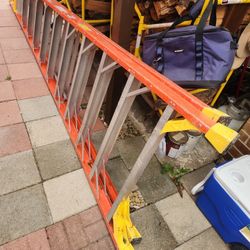 WERNER 10ft Fiberglass Plataforma Ladder Good Conditión 