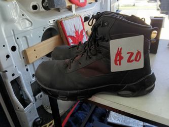 Black leather boots size 13