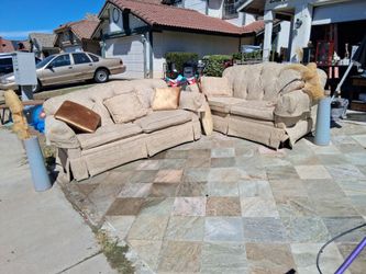 Beige Fabric Sectional Sofa