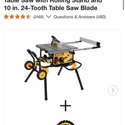  NEW 10” Jobsite Table Saw w/ Rolling Stand — DWE7491RS — NYC Delivery
