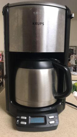 Stainless steel Krups coffee maker