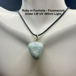 Ruby in Fuchsite Genuine Stone Pendant Necklace