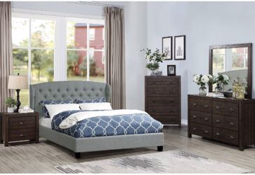 Queen size bed frame and mattress orthopedic