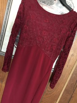 Wine long Dress