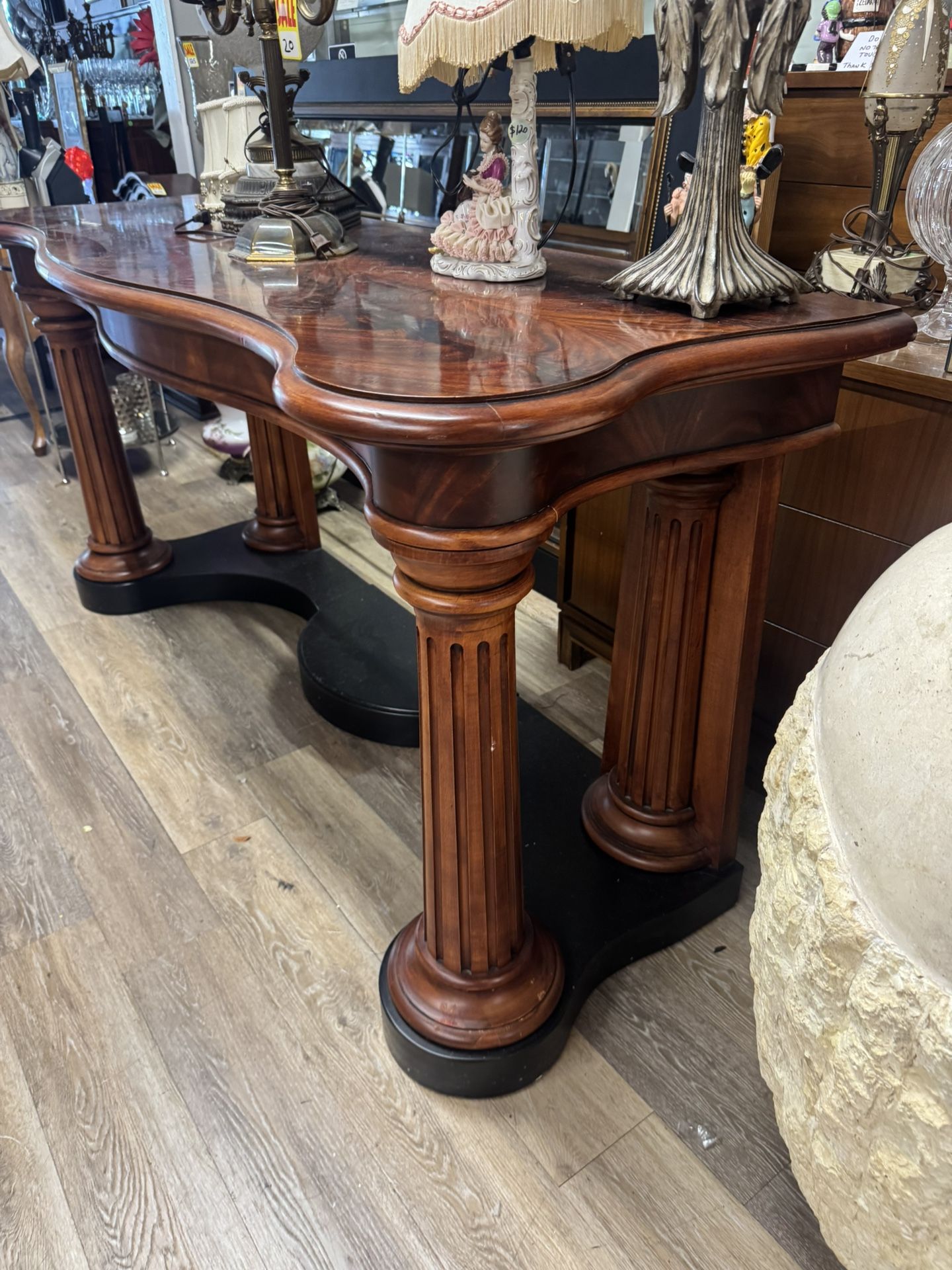 Beautiful Ralph Lauren Neoclassical Flame Mahogany Console Entry Table - 72” x 23” x 35” - Retail over $3500.