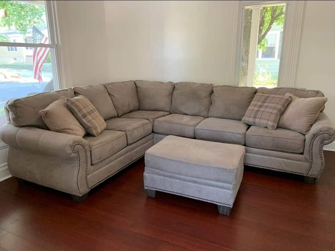 2Piece Sectional Olsberg Steel RAF Sectional, By Ashley, 48 OFF