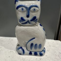 Eldreth Pottery Stoneware Cat Figurine 2005
