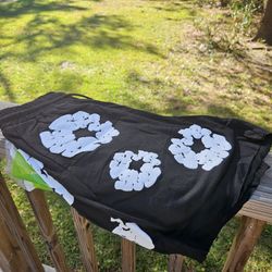 Black Denium Tear Shorts